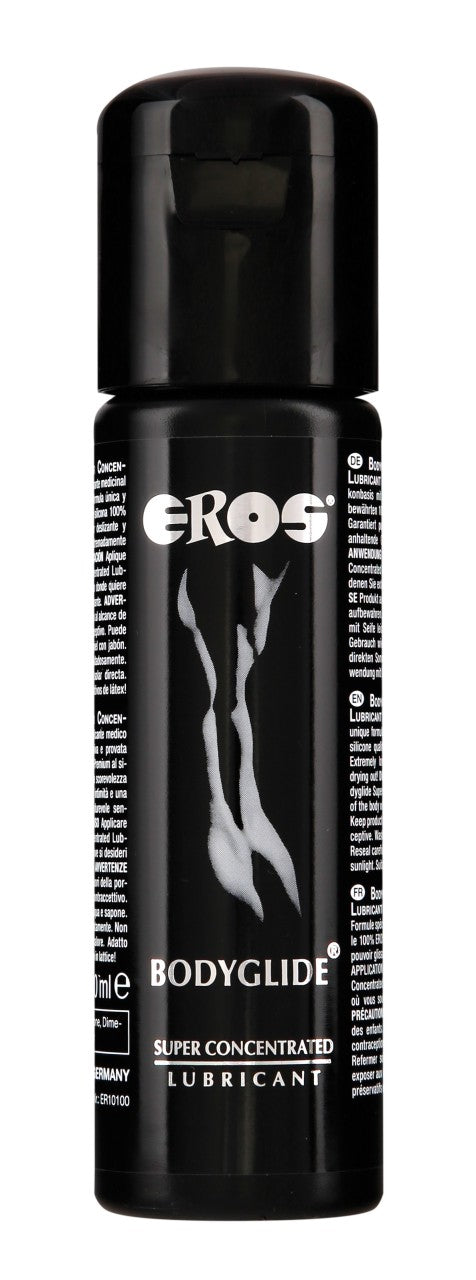 EROS Super Concentrated Bodyglide Silikon-Gleitgel in einer weiteren Flaschengröße in der Vorderansicht