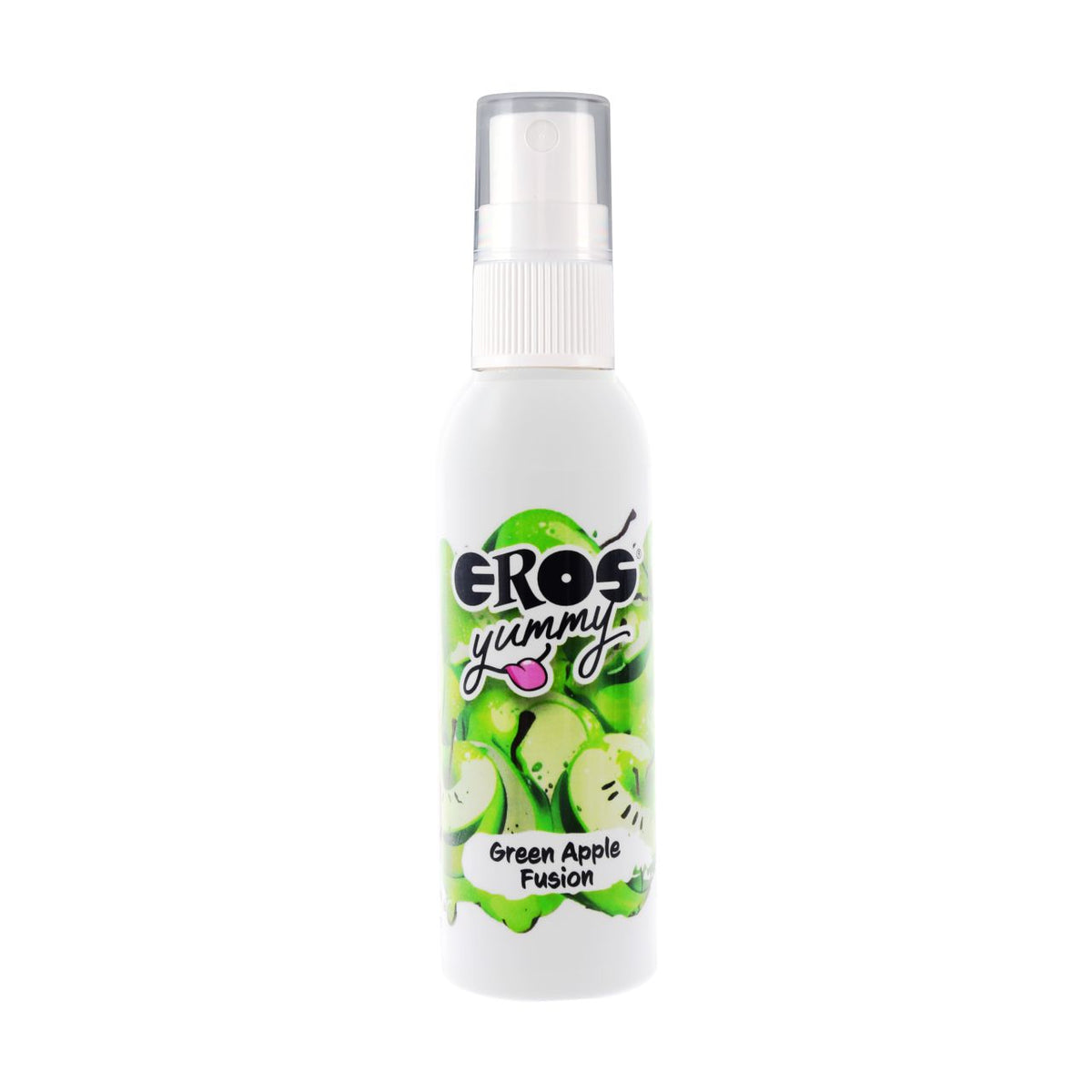 EROS Yummy Geschmacksspray für Körper und Oralspiel mit Apfel-Aroma in der Vorderansicht