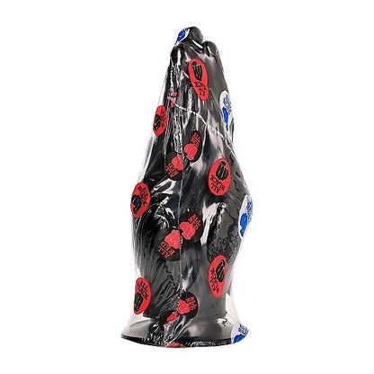 ALL BLACK Hand mit Saugfuß – schwarzer anatomischer XXL-Dildo in Form einer aufrechten Hand mit detaillierten Fingerkonturen, glatter Rückseite und verbreitertem Saugfuß in einer weiteren Produktperspektive – erhältlich bei Evoria Care