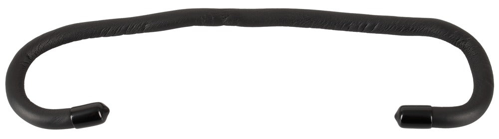 Bad Kitty Bendable Cock & Ball Ring schwarzer flexibler Penis- und Hodenring mit glatter Oberfläche und abgerundeten Enden in U-förmig gebogener Produktansicht – erhältlich bei Evoria Care