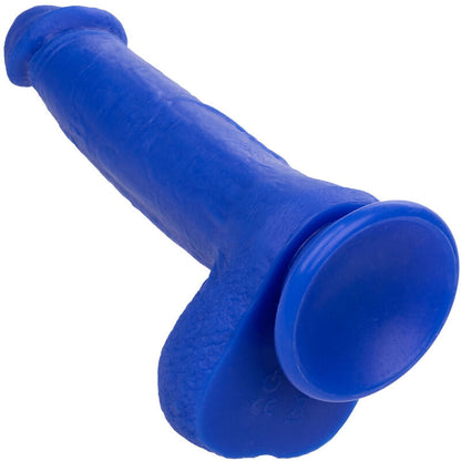 CalExotics Admiral Captain realistischer Vibrator in Blau mit breitem Saugnapf in der Detailansicht – erhältlich bei Evoria Care