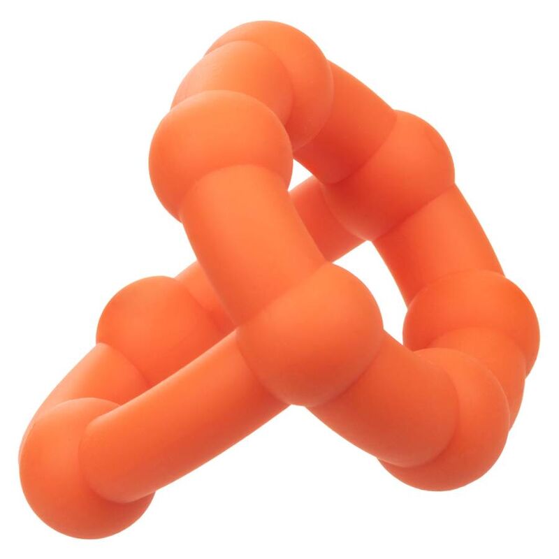 CalExotics Alpha Liquid Silicone All Star flexible Ringkombination in Orange in der Detailansicht – erhältlich bei Evoria Care