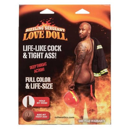CALEXOTICS Sizzling Sergeant Love Doll Model 2 aufblasbare Liebespuppe in der Originalverpackung von vorne – erhältlich bei Evoria Care