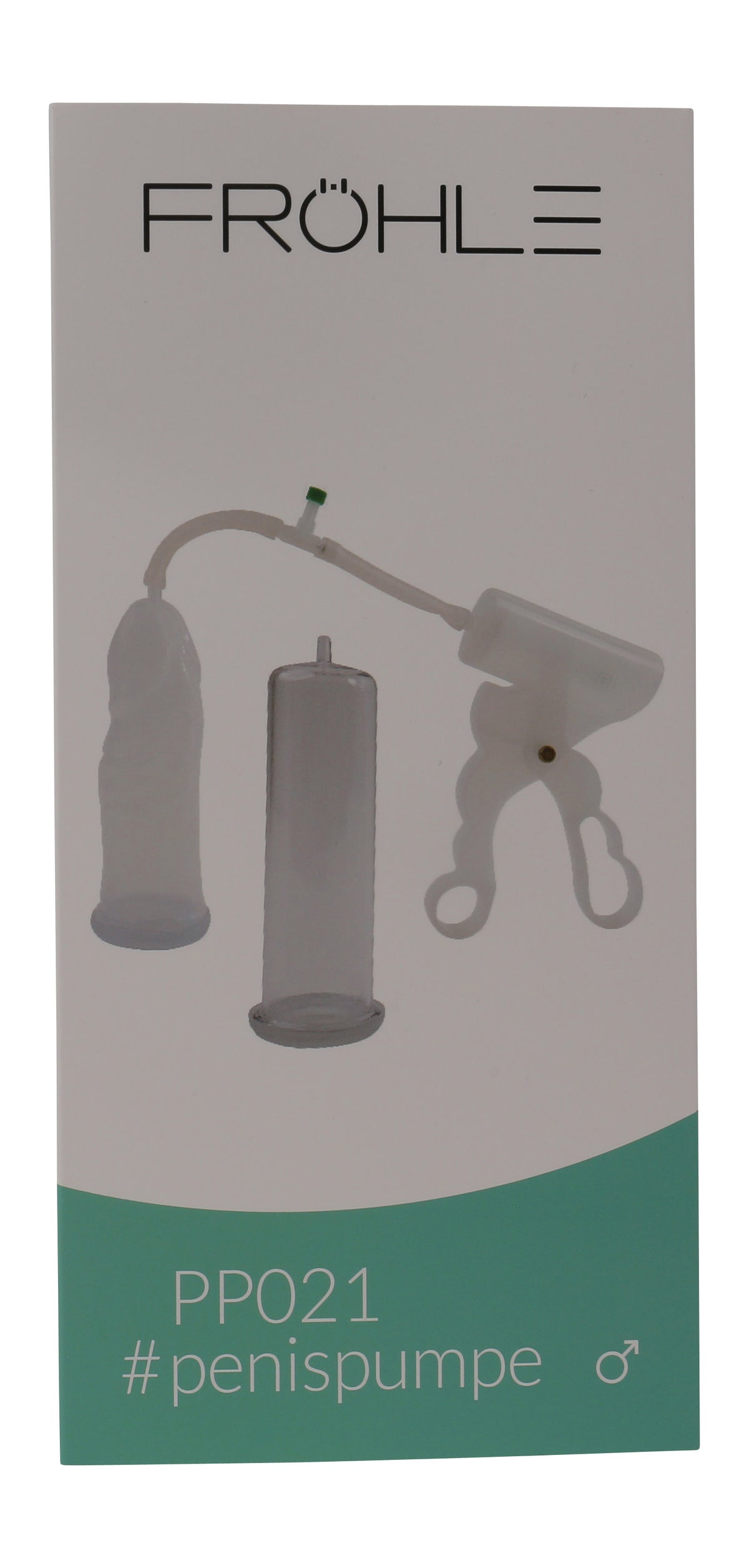 FRÖHLE Duo Extreme Penispumpen-Set – weitere Ansicht der grünen Originalverpackung mit Produktabbildung und Beschriftung – erhältlich bei Evoria Care