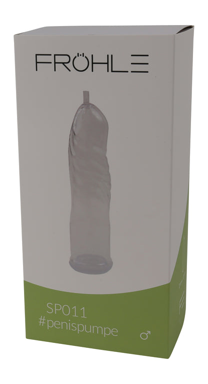 FRÖHLE Power Penispumpen-Zylinder – Vorderansicht der grün-grauen Originalverpackung mit FRÖHLE Markenlogo und Produktabbildung – erhältlich bei Evoria Care