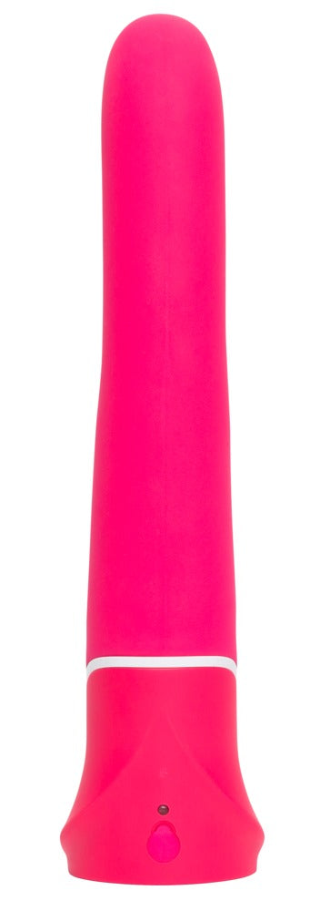 Happy Rabbit G-Spot in Pink – Frontansicht mit schlankem Hauptschaft, abgerundeter Spitze und seitlichem Bunny-Klitorisreizer – erhältlich bei Evoria Care