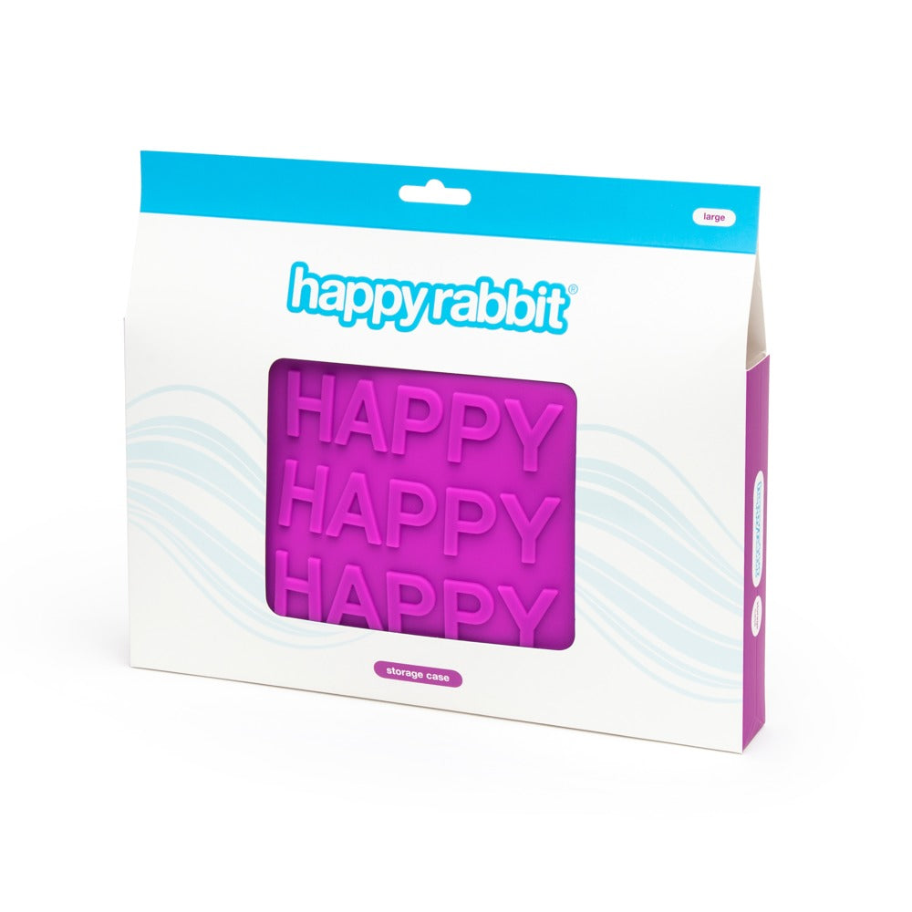 Happy Rabbit Zip Bag in Pink – weitere Verpackungsansicht der abschließbaren Silikon-Toy-Aufbewahrung – erhältlich bei Evoria Care