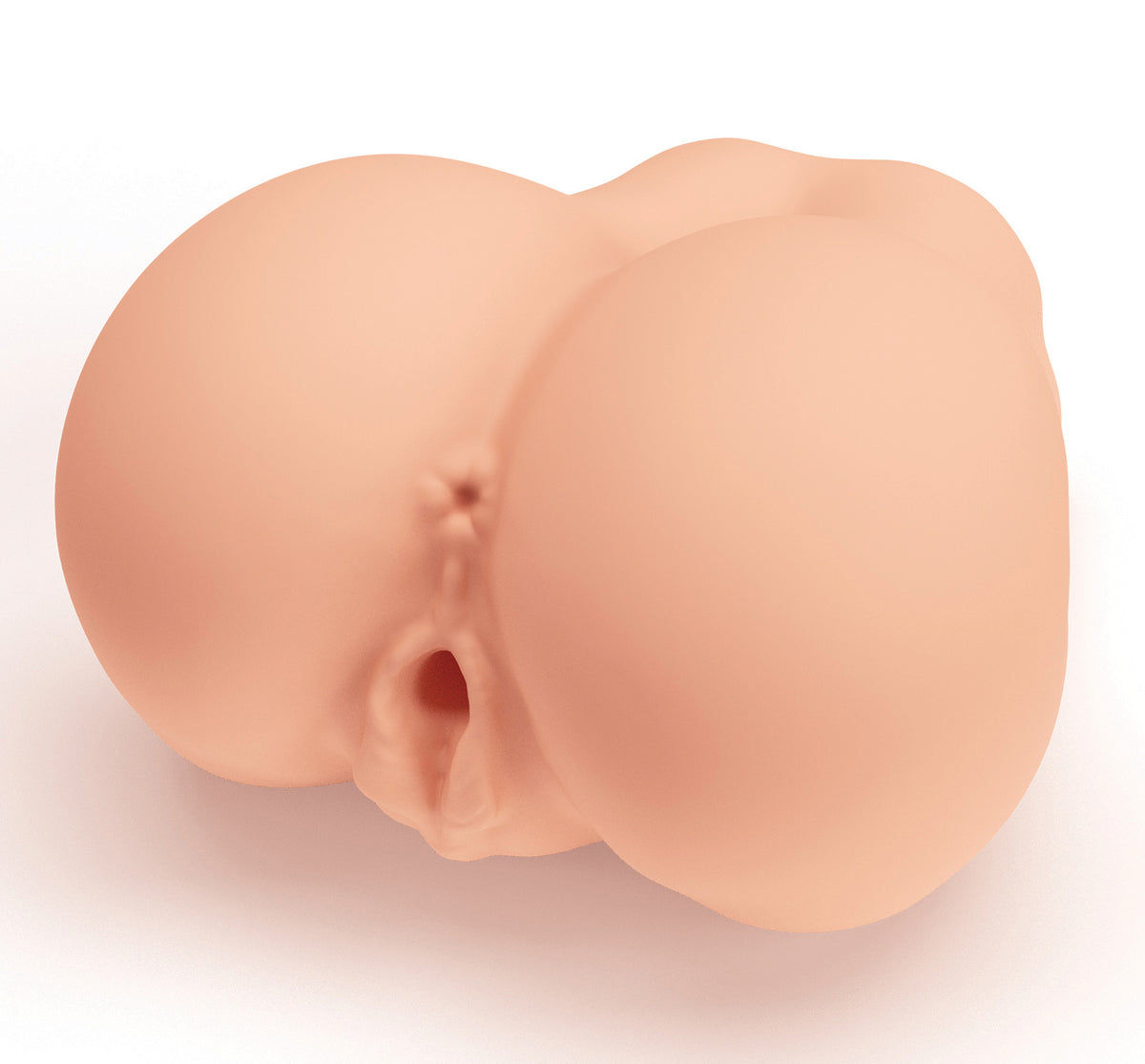 MALESATION Real Big Fucking Pussy – hautfarbener realistischer Masturbator mit anatomisch geformter Vaginalöffnung und ausgeprägten Körperkonturen in schräger Produktansicht – erhältlich bei Evoria Care