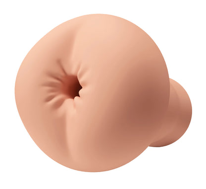 MALESATION Real Bumpy Ass Stroker – Nahaufnahme des hautfarbenen Anal-Masturbators mit realistisch geformter Analöffnung und weicher Außenstruktur – erhältlich bei Evoria Care