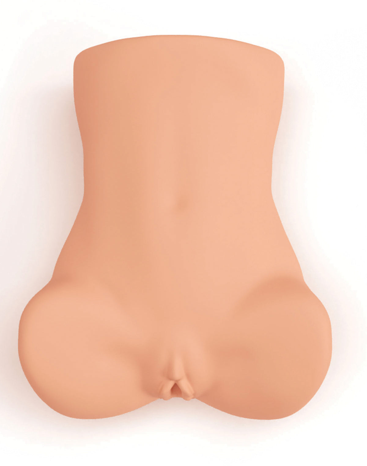 MALESATION Real Fresh Pussy – Rückansicht des hautfarbenen Masturbators mit länglicher anatomischer Form, abgerundeten Konturen und glatter Oberfläche – erhältlich bei Evoria Care