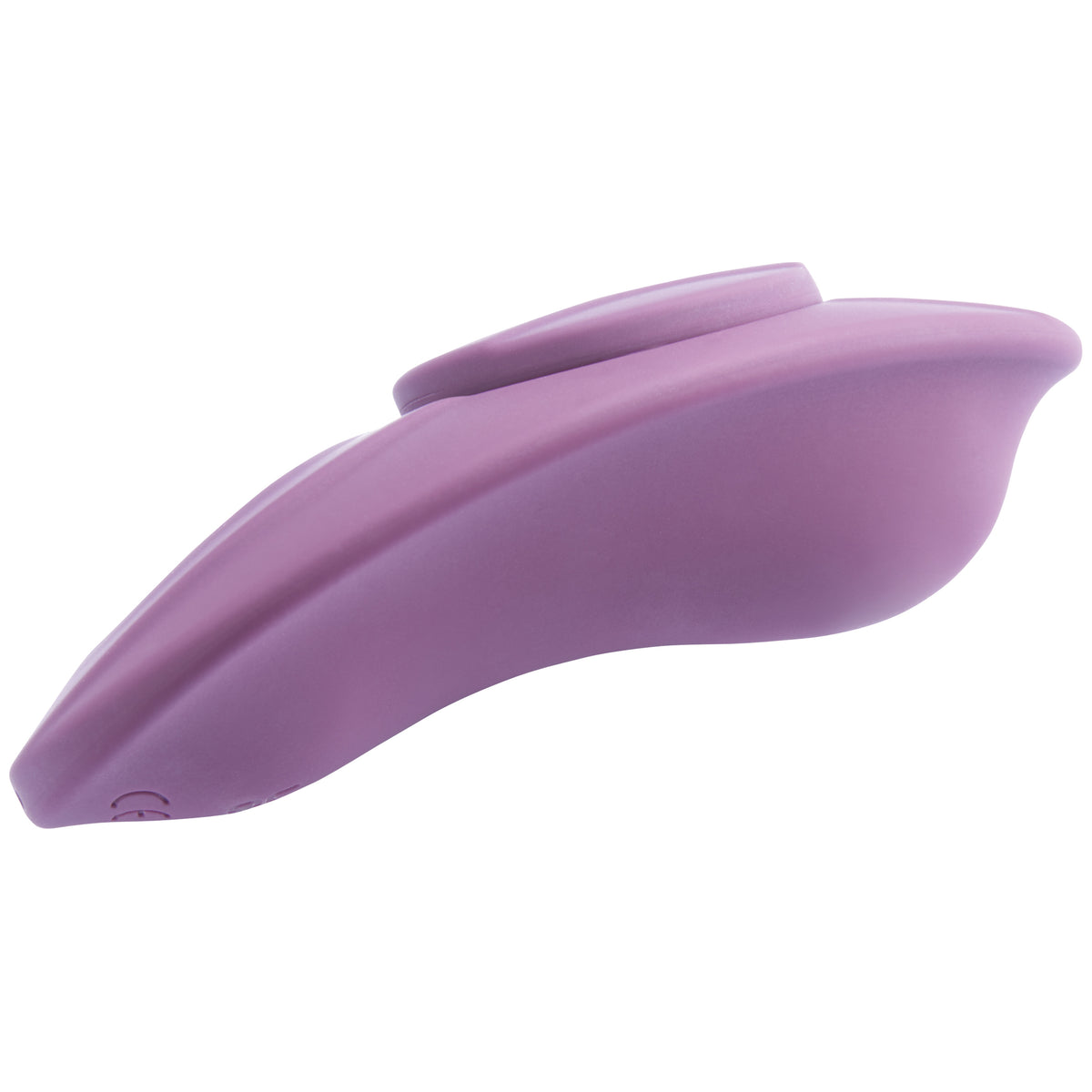 MINDS of LOVE Panty Vibe lilafarbener Panty-Vibrator mit flacher, körpernah geschwungener Form und abgerundeten Enden in horizontaler Profilansicht – erhältlich bei Evoria Care