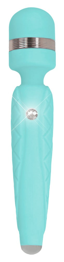 Pillow Talk Cheeky Wand Massager in Mint – Frontansicht mit rundem Massagekopf und schlankem ergonomischem Griff – erhältlich bei Evoria Care