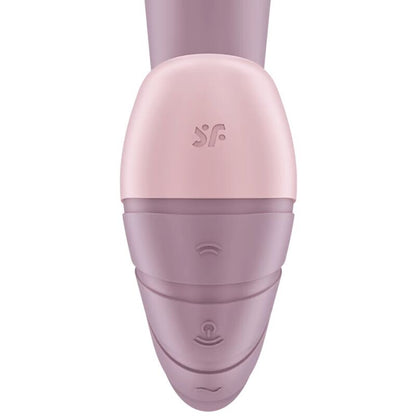 Satisfyer Supernova – rosafarbener Dual-Vibrator mit ovalem Griffgehäuse, mehreren sichtbaren Bedientasten und glatter Oberfläche in aufrechter Unteransicht auf weißem Hintergrund – erhältlich bei Evoria Care