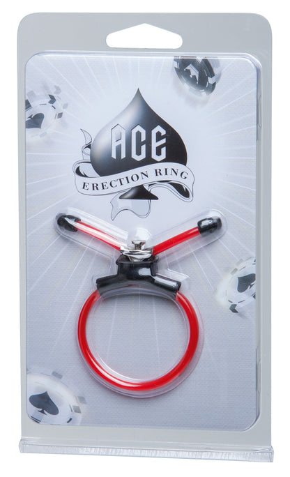 Seven Creations MAGIC Sex-Ring – silberfarbene Originalverpackung mit sichtbarem rot-schwarzem PVC-Cockring, verstellbarer Ringschlaufe und MAGIC Sex-Ring Produktbeschriftung – erhältlich bei Evoria Care