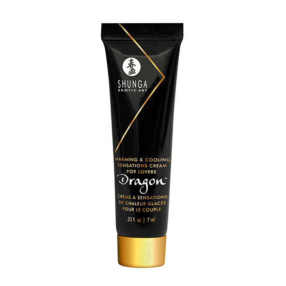 SHUNGA Naughty Geisha Kit – kleine schwarze Pflegetube mit goldfarbenem Verschluss, dekorativem SHUNGA Markenmotiv und heller Produktbeschriftung in aufrechter Vorderansicht – erhältlich bei Evoria Care
