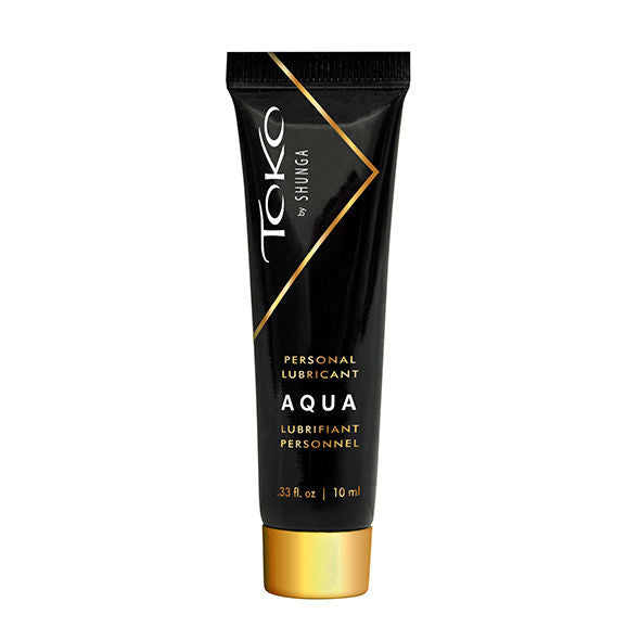 SHUNGA Naughty Geisha Kit – einzelne schwarze Mini-Pflegetube mit goldfarbenem Verschluss, dekorativem SHUNGA Motiv und heller Beschriftung in aufrechter Produktansicht – erhältlich bei Evoria Care