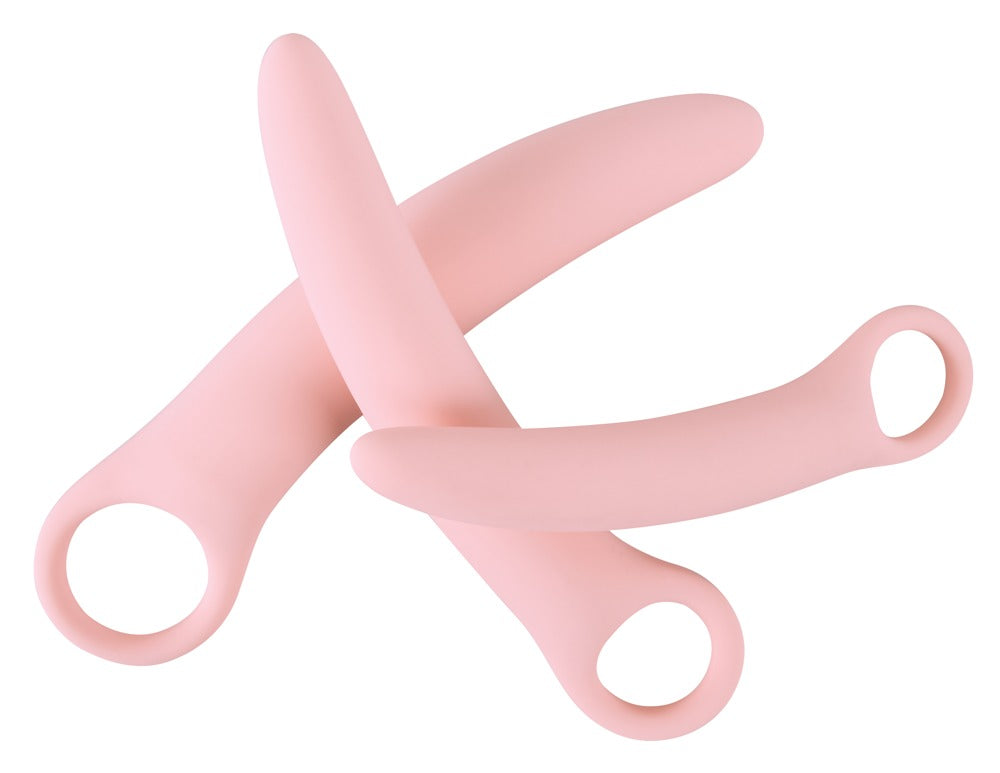 Sweet Smile Vaginal Trainers – Darstellung der flexiblen und biegsamen Form eines Trainers – erhältlich bei Evoria Care