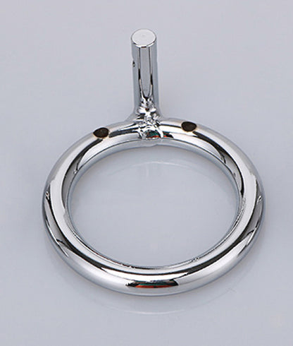 XX-DREAMSTOYS Metal Cock Cage Snake Shape – einzelner silberfarbener Basisring als Bestandteil des Metall-Peniskäfigs – erhältlich bei Evoria Care