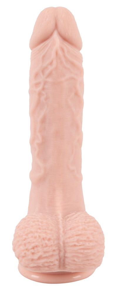 You2Toys Medical Silicone RC Thrusting Vibrator in Hautfarbe – Frontansicht mit realistischer Oberflächenstruktur und breitem Saugfuß – erhältlich bei Evoria Care