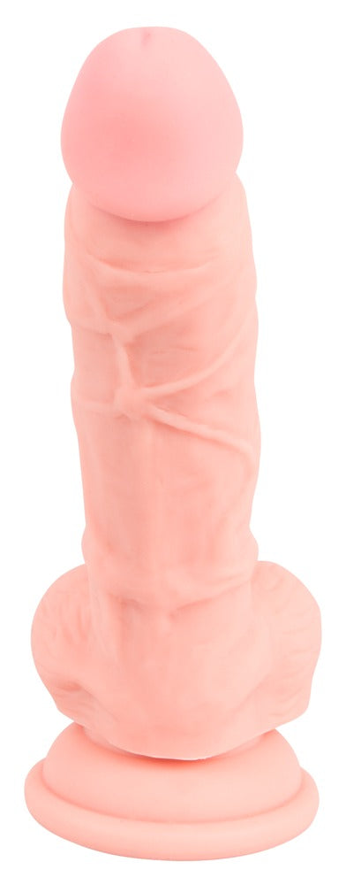You2Toys Medical Silicone Realistic Dildo in Hautfarbe – Rückansicht mit realistischer Form und rundem Saugfuß – erhältlich bei Evoria Care