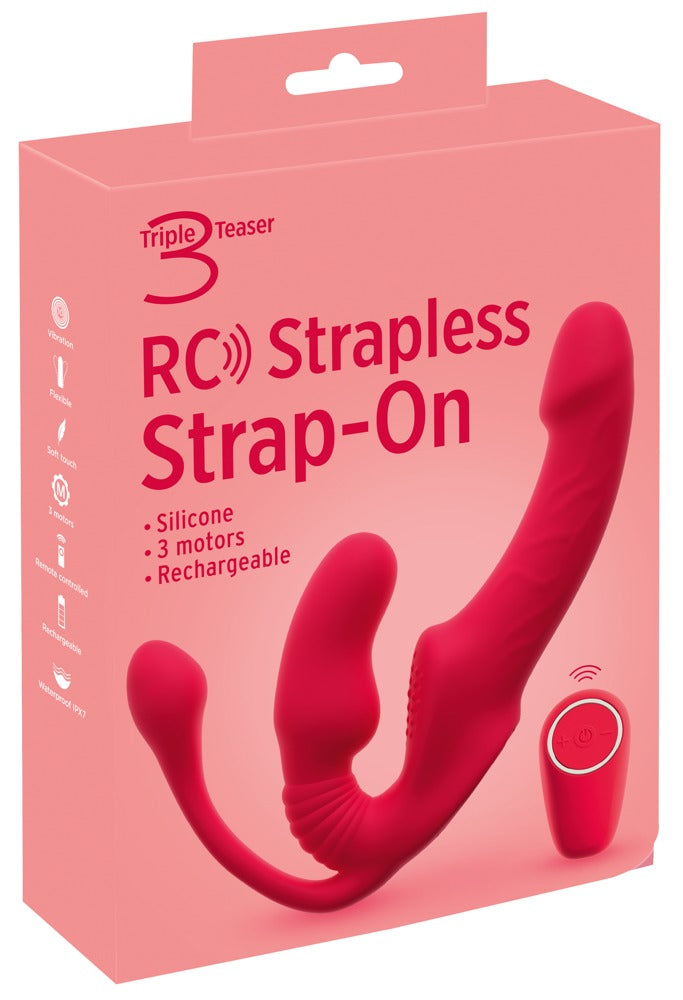 You2Toys Triple Teaser RC in Rot – Triple-Stimulator mit 3-facher Vibration zusammen mit der You2Toys Produktverpackung – erhältlich bei Evoria Care