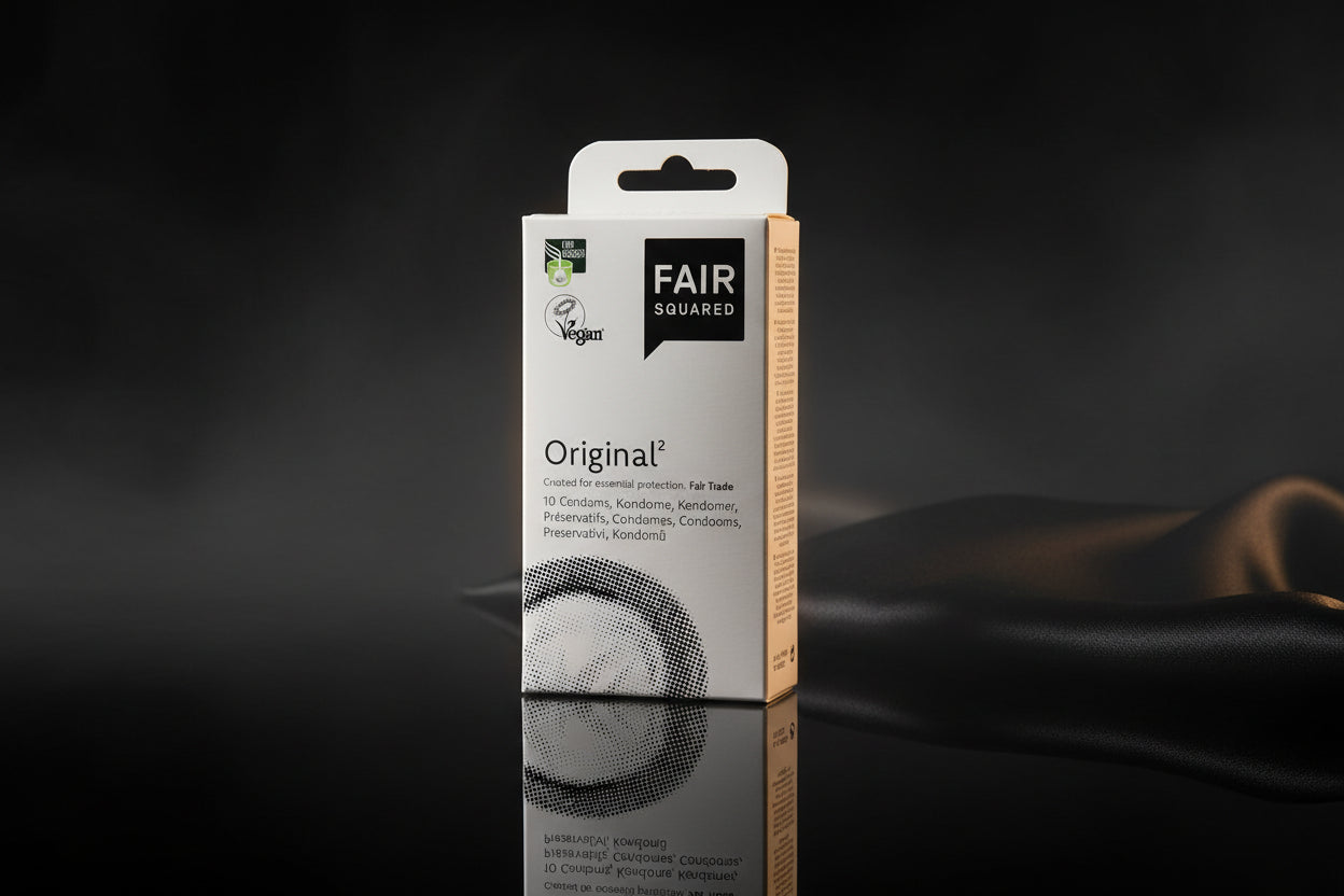 FAIR SQUARED Original Kondome 10 Stück aus Naturkautschuklatex in nachhaltiger Verpackung