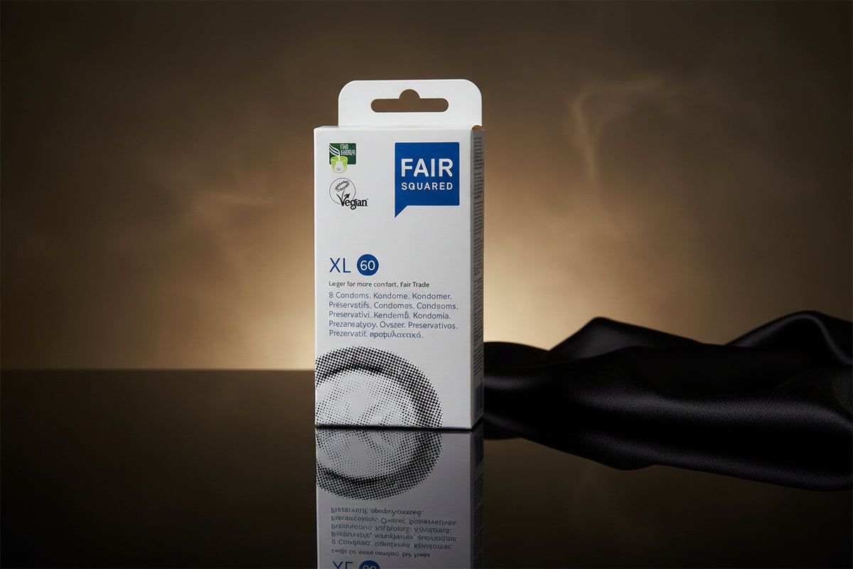 XL 60 Kondome von Fair Squared in umweltfreundlichem Verpackungsdesign