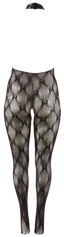 Fantasy by Cottelli Ouvert-Catsuit mit freiem Rücken und durchgehender Spitzenoptik von hinten