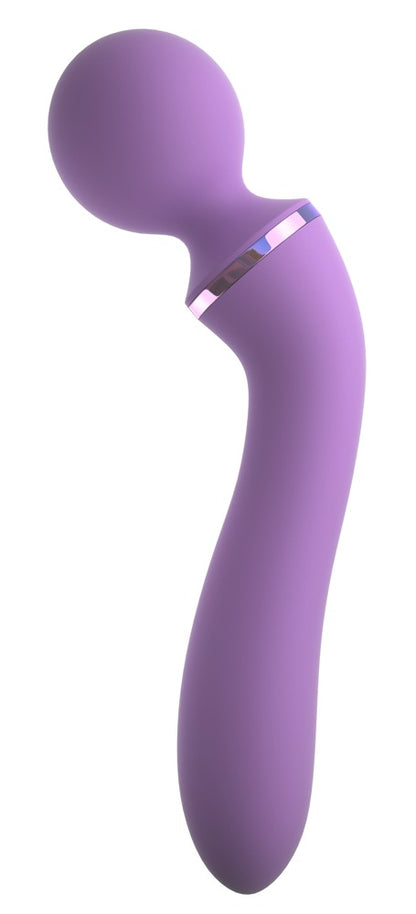 Fantasy For Her Duo Wand Massage-Her mit beweglichem Kugelkopf und gebogener Vibratorseite