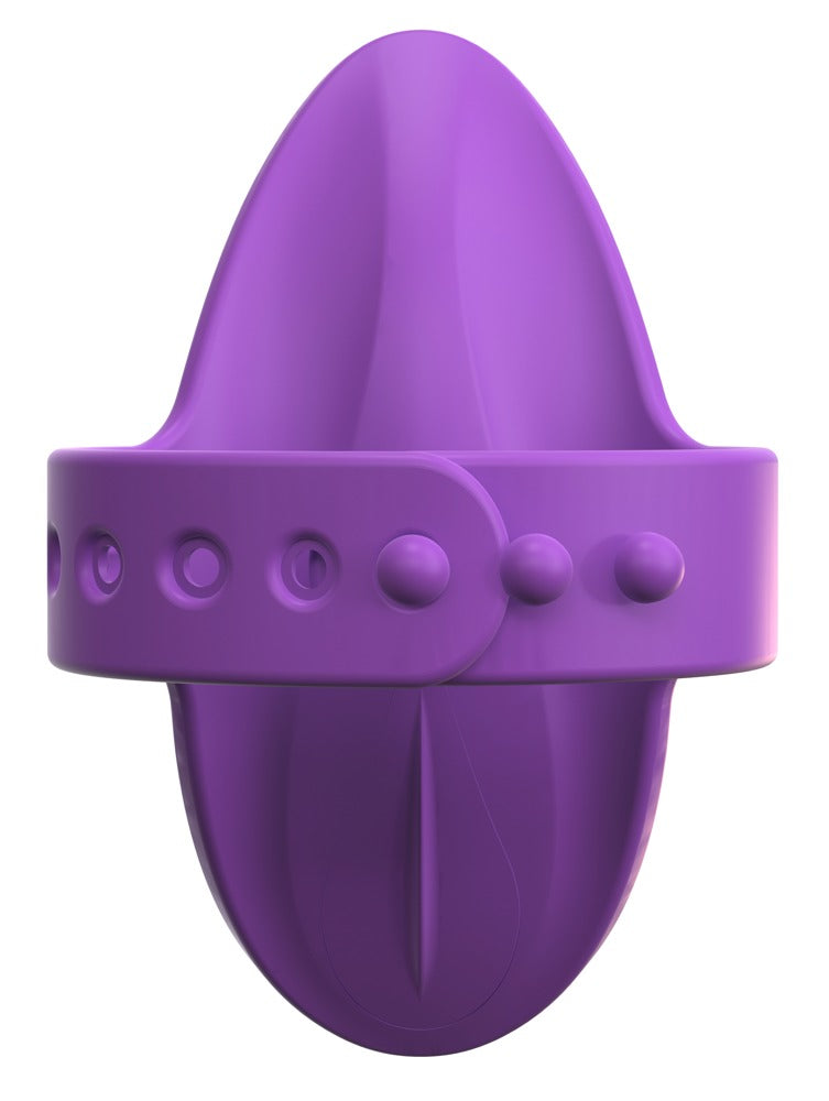 Vorderansicht des Fantasy For Her Finger Vibe mit kompakter Silikonfläche für gezielte äußere Stimulation