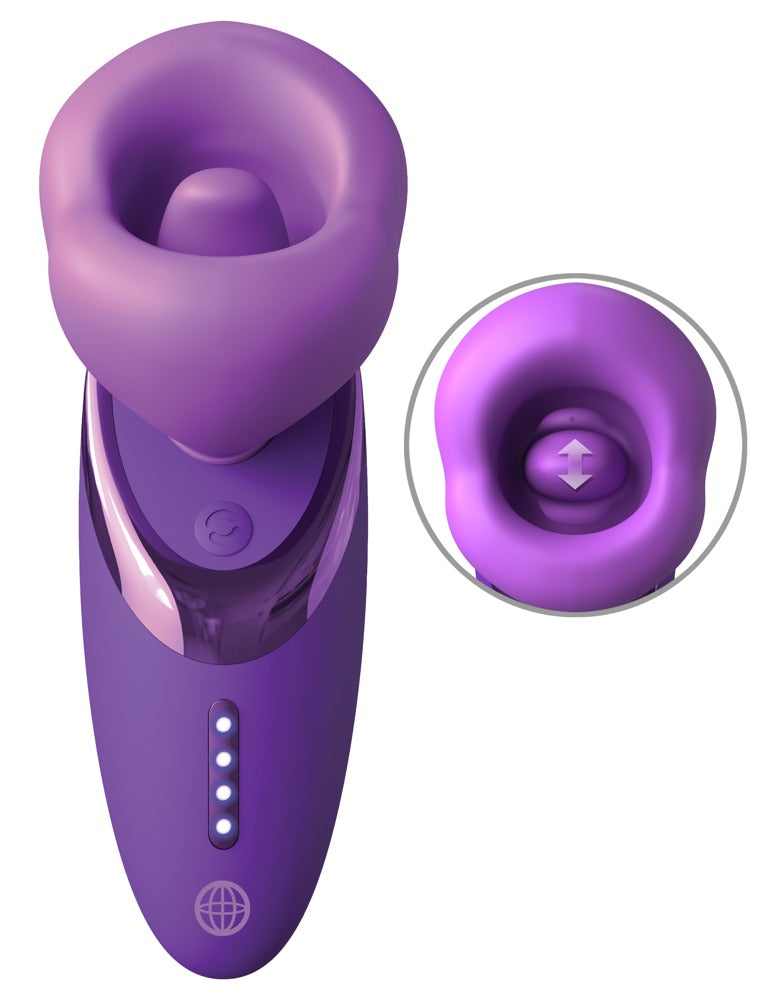 Fantasy For Her Pleasure Sucker mit Vakuum-Saugschale und beweglicher Vibro-Zunge für äußere Klitorisstimulation
