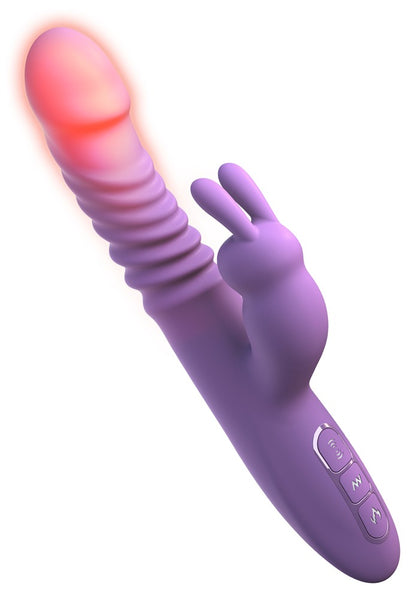 Fantasy For Her Thrusting Silicone Rabbit mit Klitorisstimulator und beheizbarer Spitze für innere und äußere Stimulation