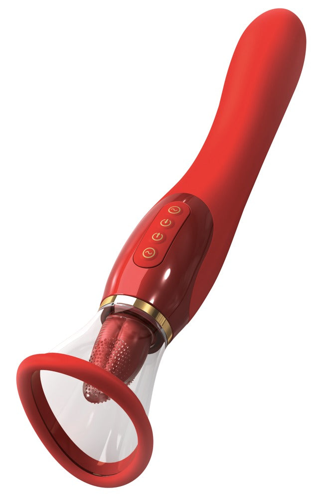Fantasy For Her Ultimate Pleasure Holiday in Perspektivansicht mit Saugfunktion und gebogenem Vibratorschaft