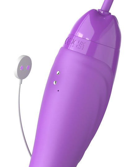Bedienelemente am Vibratorgriff des Fantasy For Her Ultimate Pleasure Max zur Steuerung von Saugfunktion, Zungenstimulation und Vibration