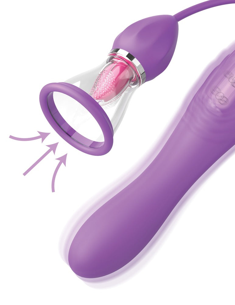 Detailansicht des Fantasy For Her Ultimate Pleasure Max mit Intim-Saugschale und beweglicher Vibro-Zunge