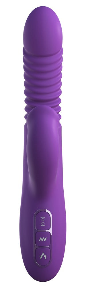 Fantasy For Her Ultimate Thrusting Clit Stimulate-Her in Vorderansicht mit strukturiertem Schaft und äußerem Klitorisstimulator
