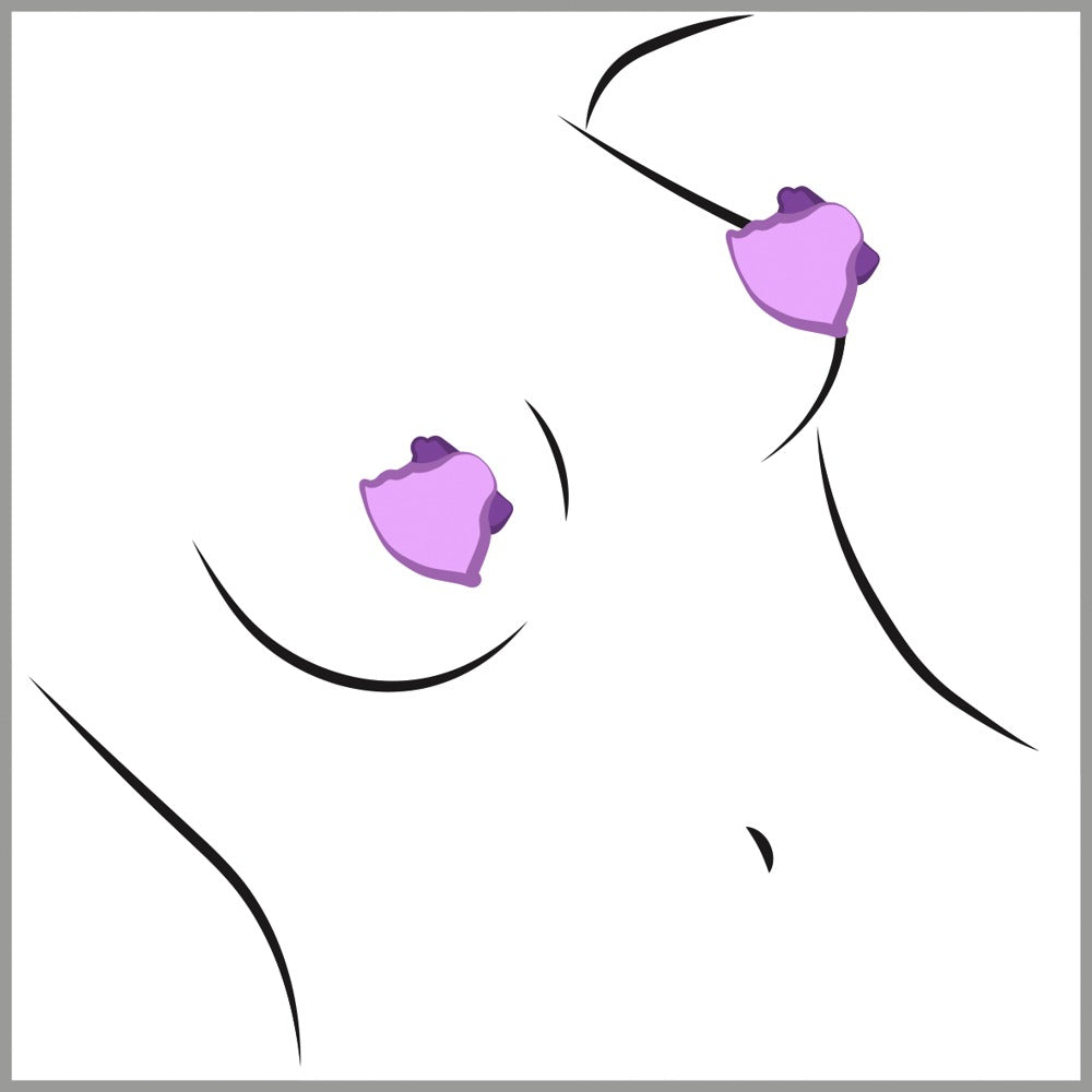 Fantasy For Her Vibrating Nipple Suck-Hers als Set in Detailansicht mit zwei Saugglocken und integrierten Vibratorelementen