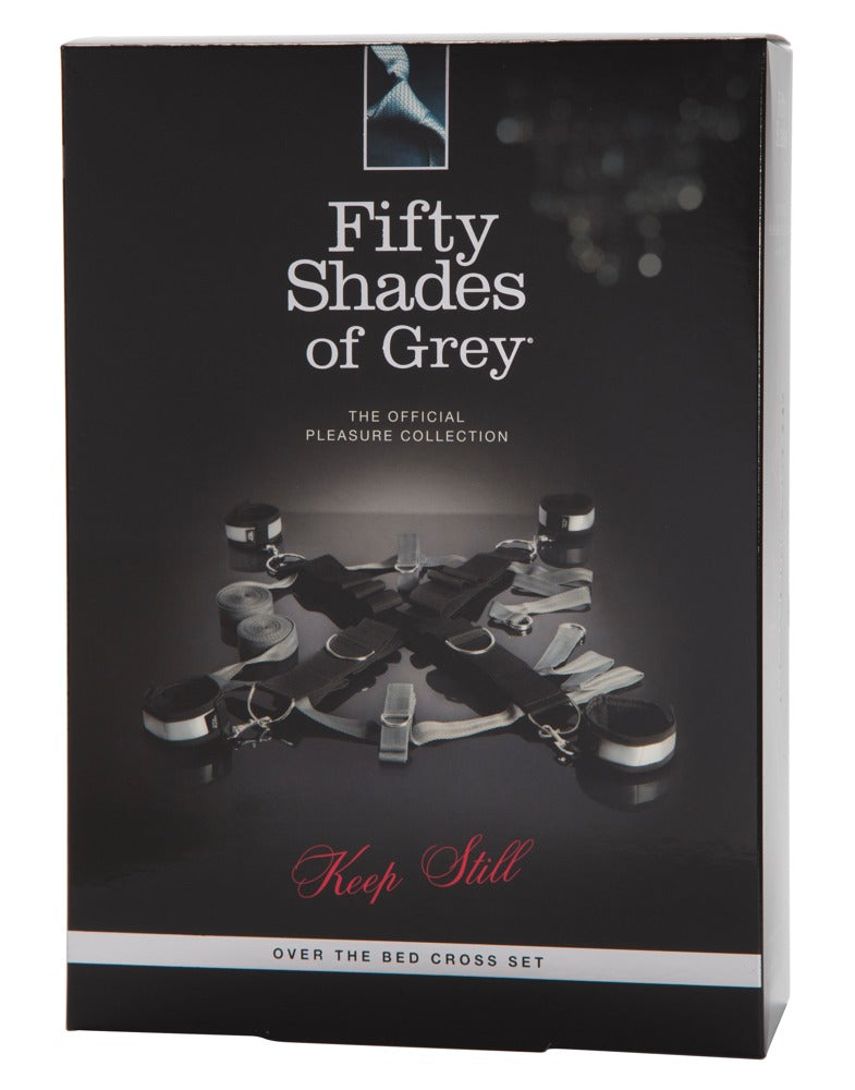Verpackung des Keep Still Bettfessel Sets aus der Fifty Shades of Grey Pleasure Collection