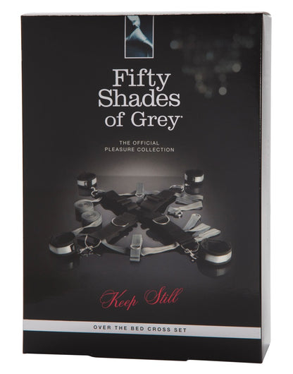 Verpackung des Keep Still Bettfessel Sets aus der Fifty Shades of Grey Pleasure Collection