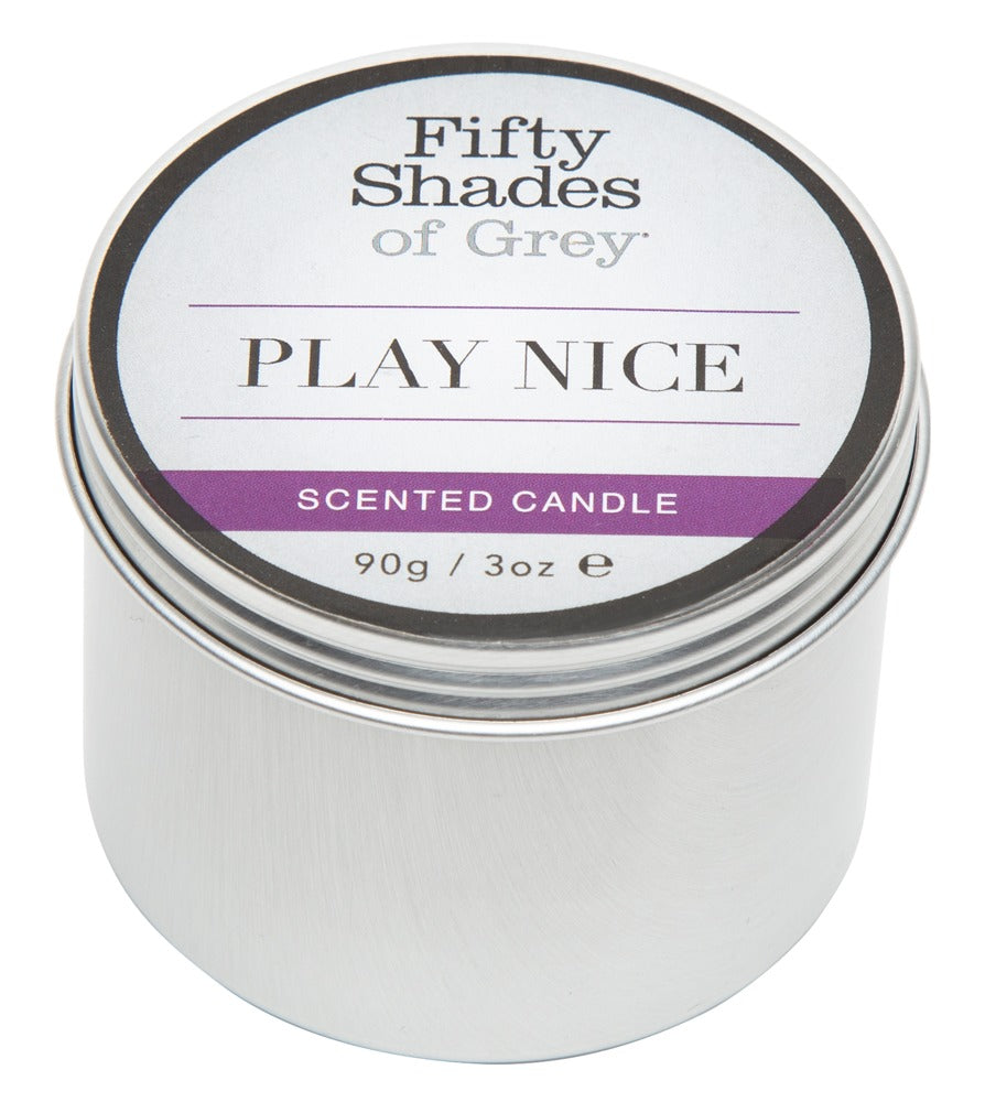 Fifty Shades of Grey Play Nice Vanilla Duftkerze in geschlossener Metalldose