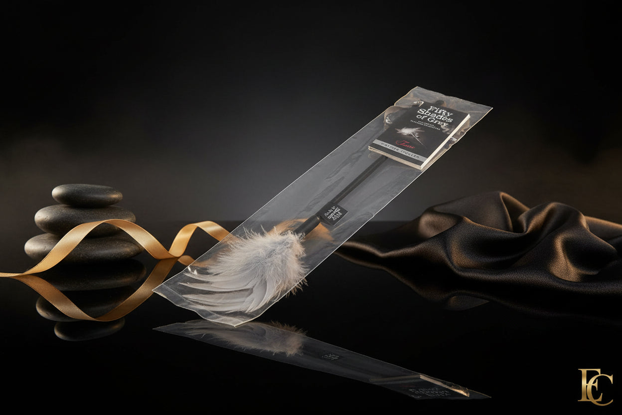 Federstab aus der Fifty Shades of Grey Kollektion in transparenter Verpackung