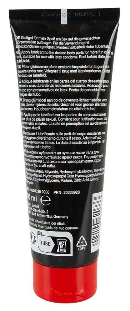 Flutschi Anal Gleitgel 80 ml Tube Rückseite