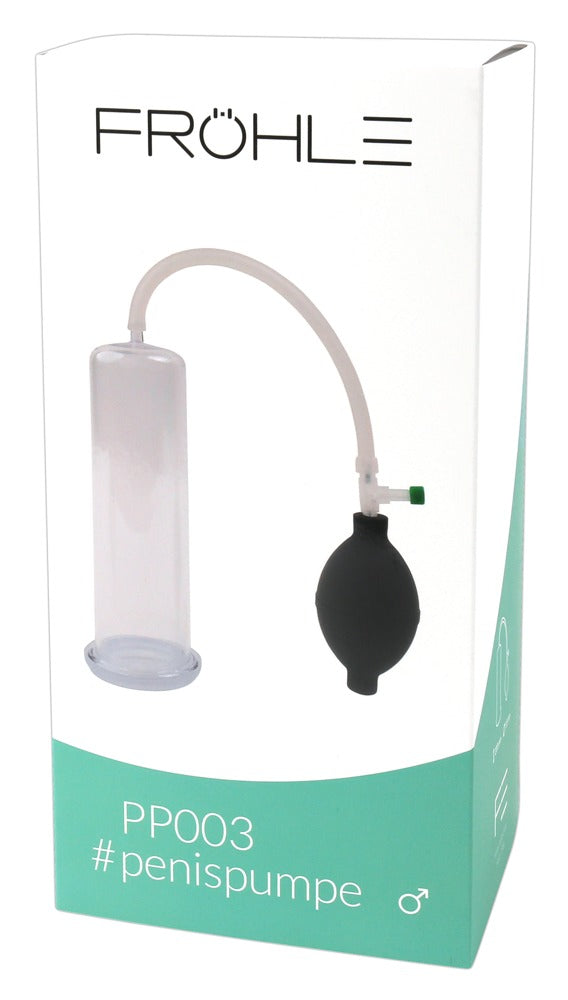Originalverpackung der FRÖHLE PP003 Penispumpe L mit Produktabbildung