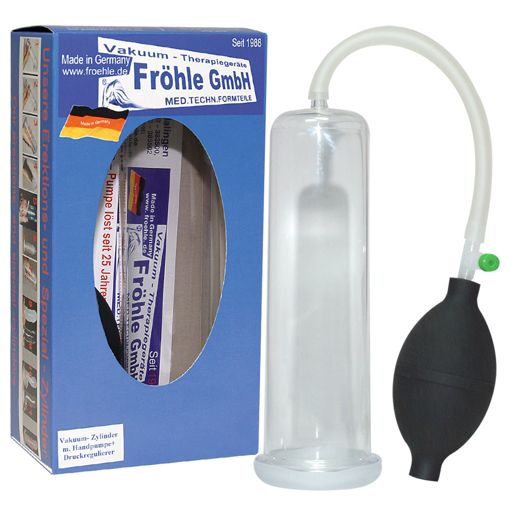 FRÖHLE PP003 Penispumpe L als komplettes Set mit Zylinder, Ballpumpe und Verpackung