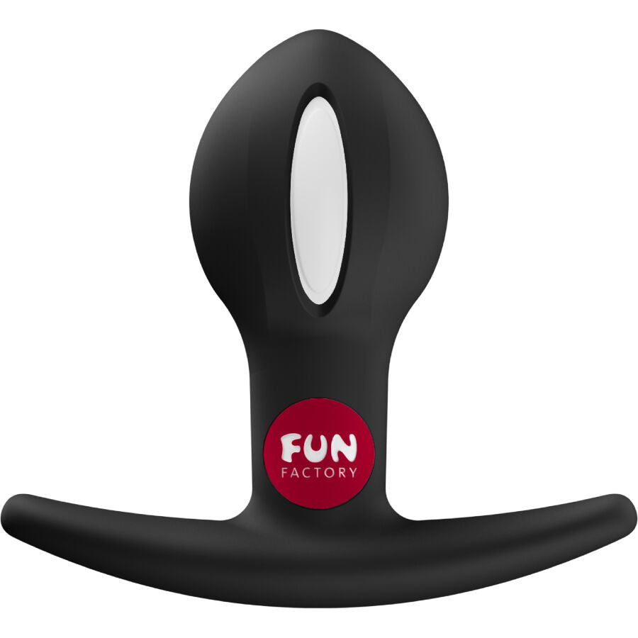 FUN FACTORY B BALL UNO Analplug in Schwarz mit ovaler Form und breiter Sicherheitsbasis