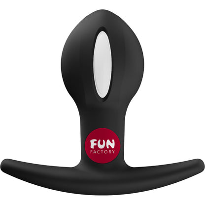 FUN FACTORY B BALL UNO Analplug in Schwarz mit ovaler Form und breiter Sicherheitsbasis