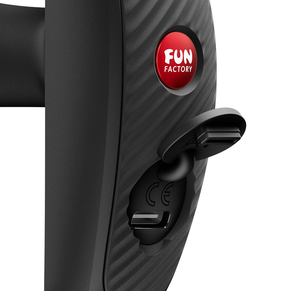 FUN FACTORY BOOTIE VIBE Analvibrator in Schwarz mit Detailansicht des Bedienelements