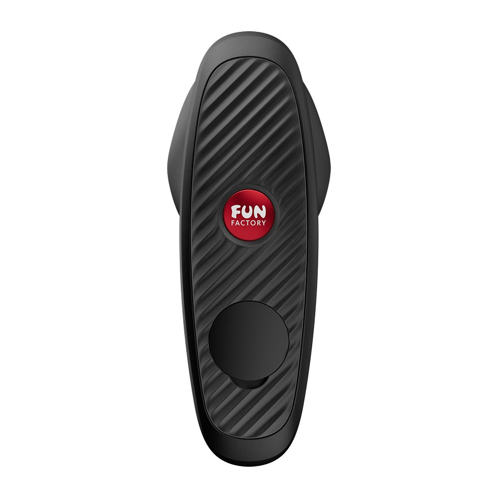 FUN FACTORY BOOTIE VIBE Analvibrator in Schwarz mit strukturiertem Griffbereich in der Vorderansicht