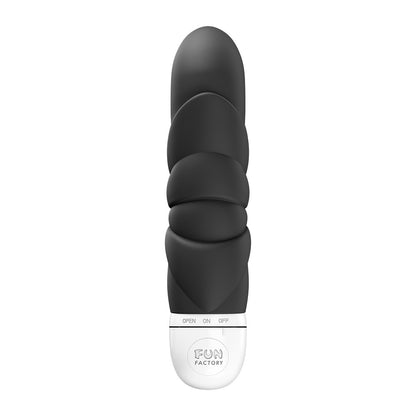 FUN FACTORY JAM Mini-Vibrator in Schwarz mit strukturierter Oberfläche in der Vorderansicht