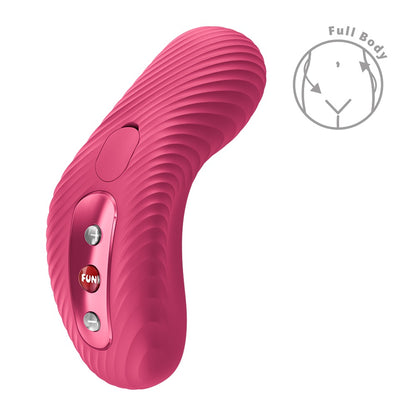 FUN FACTORY LAYA III Auflegevibrator in Pink mit Layering-Effekt in der Vorderansicht